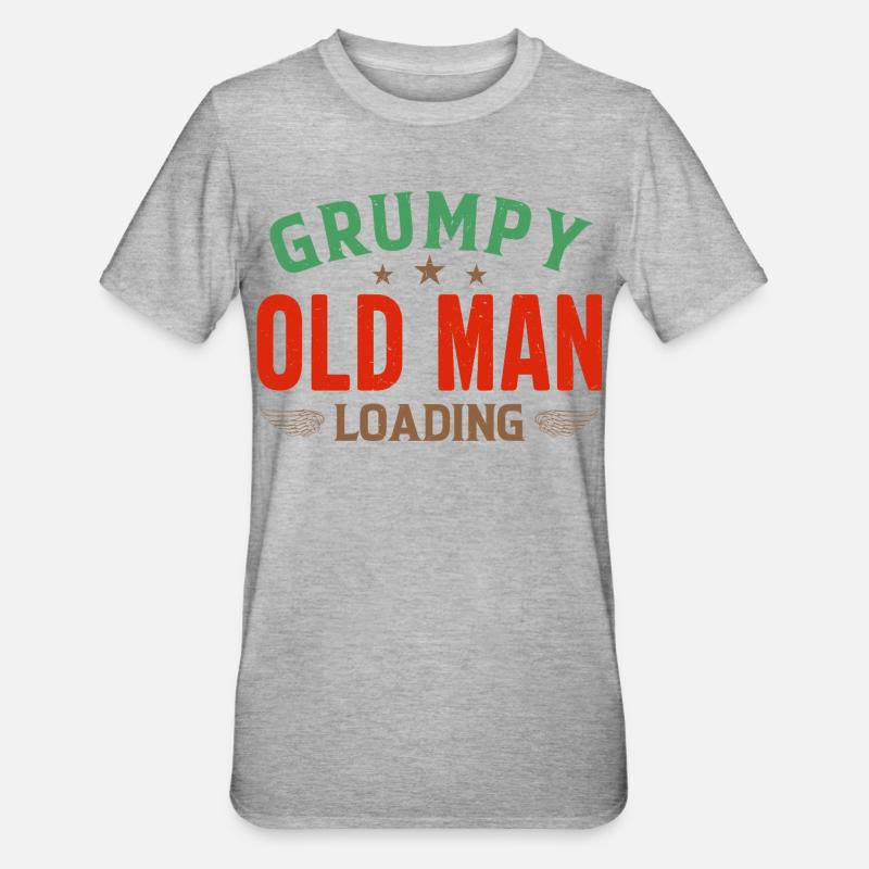 Grumpy Old Man Loading Shirt - Unisex Polycotton T-Shirt - heather grey