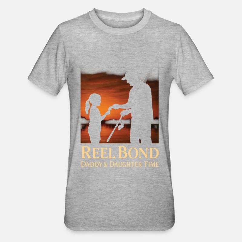 Reel Bond Daddy & Daughter Zeit - Unisex Polycotton T-Shirt - Grau meliert