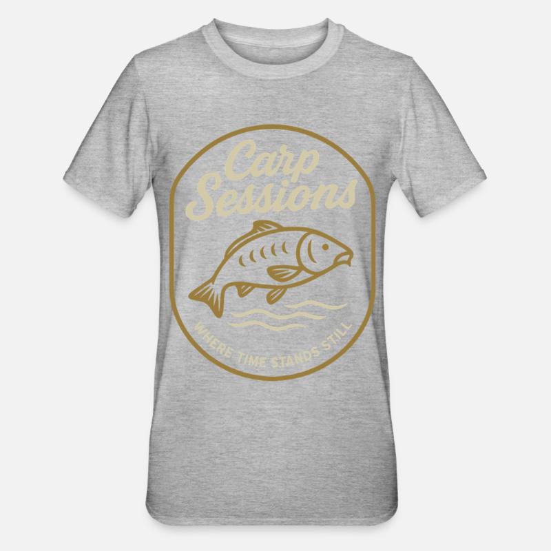 Carp Sessions Where Time Stands Still - Unisex Polycotton T-Shirt - heather grey