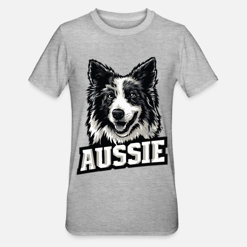 Australian Shepherd – Aussie Pride - Unisex Polycotton T-Shirt - heather grey