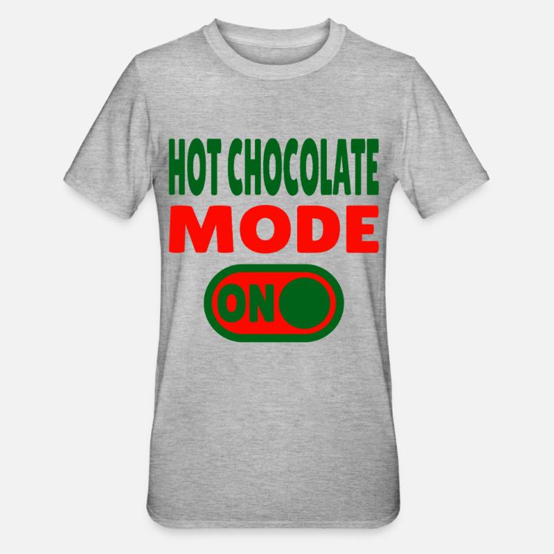 Mode chocolat chaud activé - T-shirt polycoton Unisexe - gris chiné