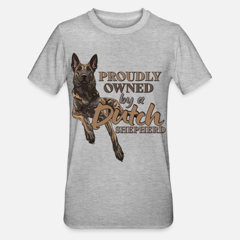 Dutch Shepherd - Dutchie  - Unisex Polycotton T-Shirt - heather grey