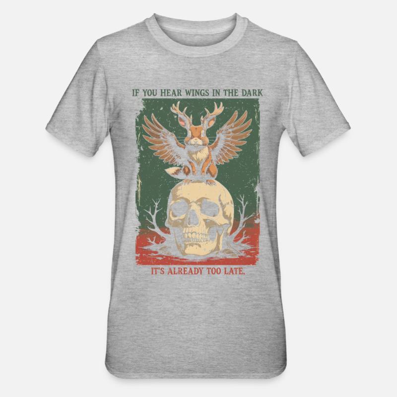 Wolpertinger Mythological Creatures - Unisex Polycotton T-Shirt - heather grey