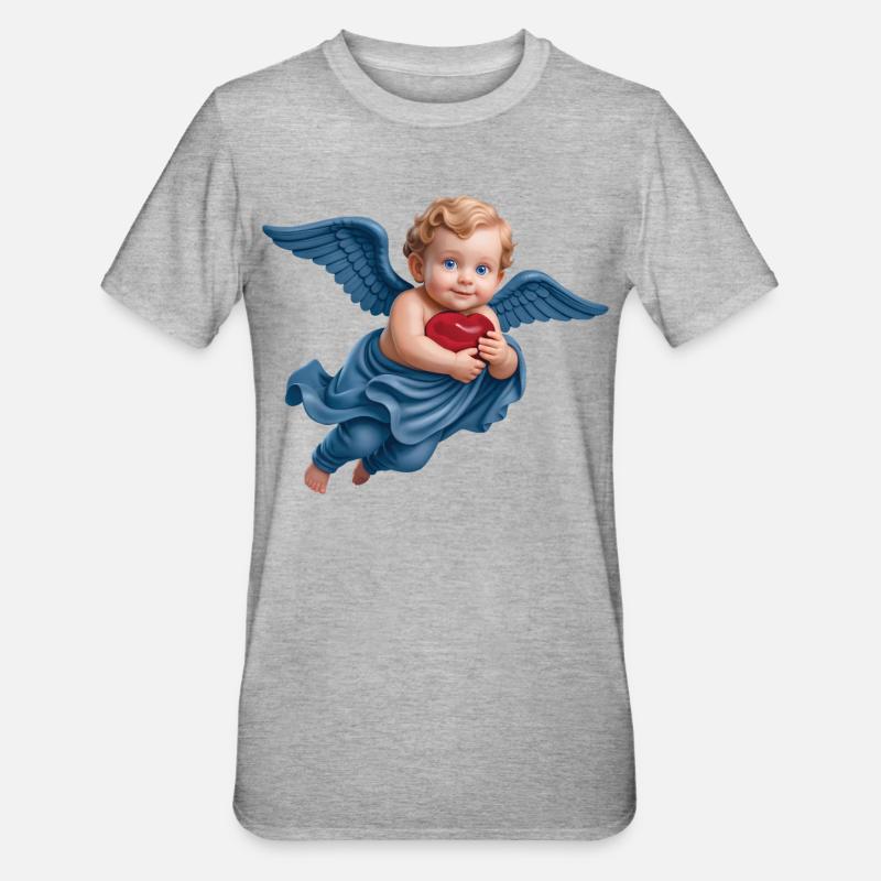 CHERUBINO CUPIDO #1 - pace e amore - Maglietta unisex, mix cotone e poliestere - grigio melange