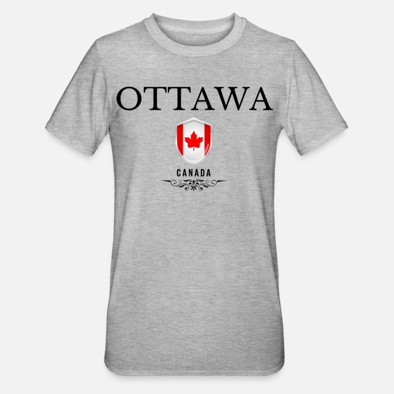 Souvenir Ottawa, Ottawa Canada - T-shirt polycoton Unisexe - gris chiné