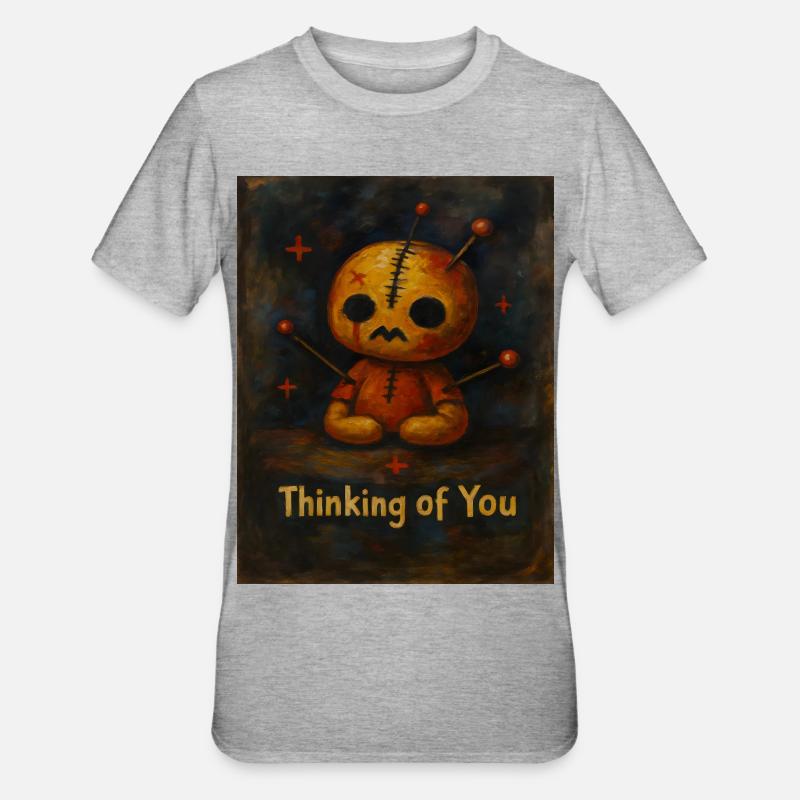 Patch peluche Pense à toi - T-shirt polycoton Unisexe - gris chiné