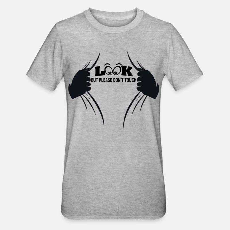 Look but please don't touch - Unisex Polycotton T-Shirt - heather grey