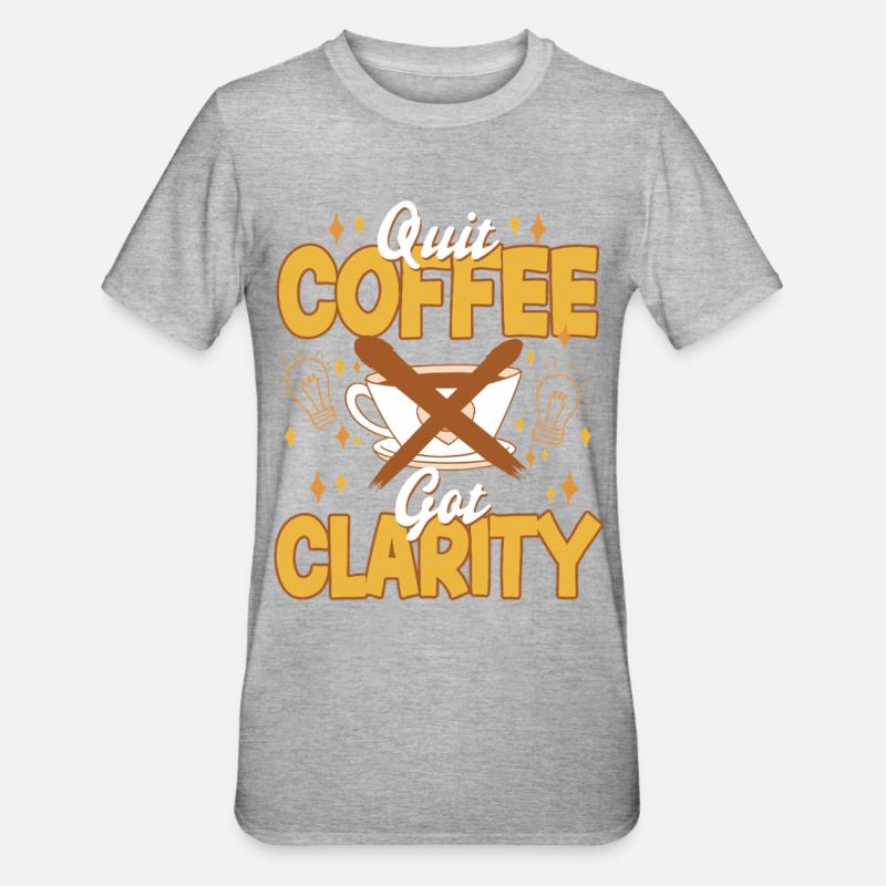 Coffee withdrawal decaffeinated ex-coffee drinker - Unisex Polycotton T-Shirt - heather grey