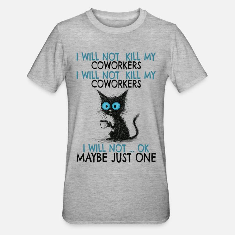 Kollege, Mitarbeiter, Arbeit Stress Arbeitsstress - Unisex Polycotton T-Shirt - Grau meliert