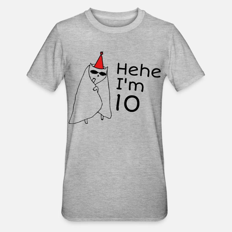 10. Jubiläum – 10. Jubiläumsgeschenk - Unisex Polycotton T-Shirt - Grau meliert