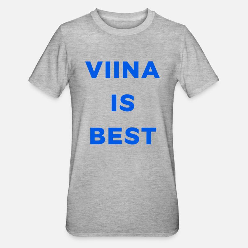 LA VODKA, C’EST LE MEILLEUR - T-shirt polycoton Unisexe - gris chiné