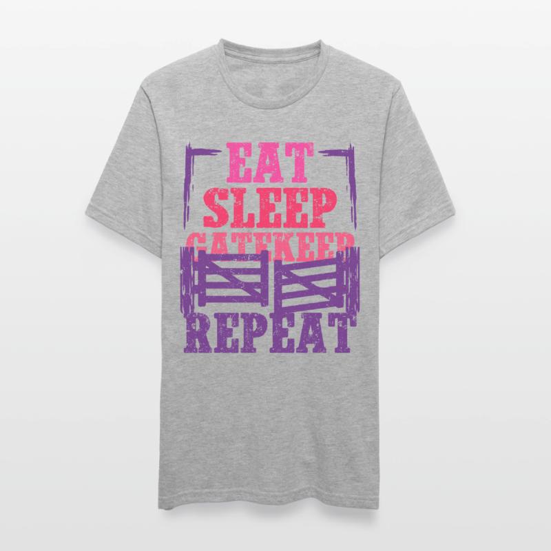 Ehefrau eines Bauern Mutter Eat Sleep Gatekeep Unisex Polycotton T-Shirt