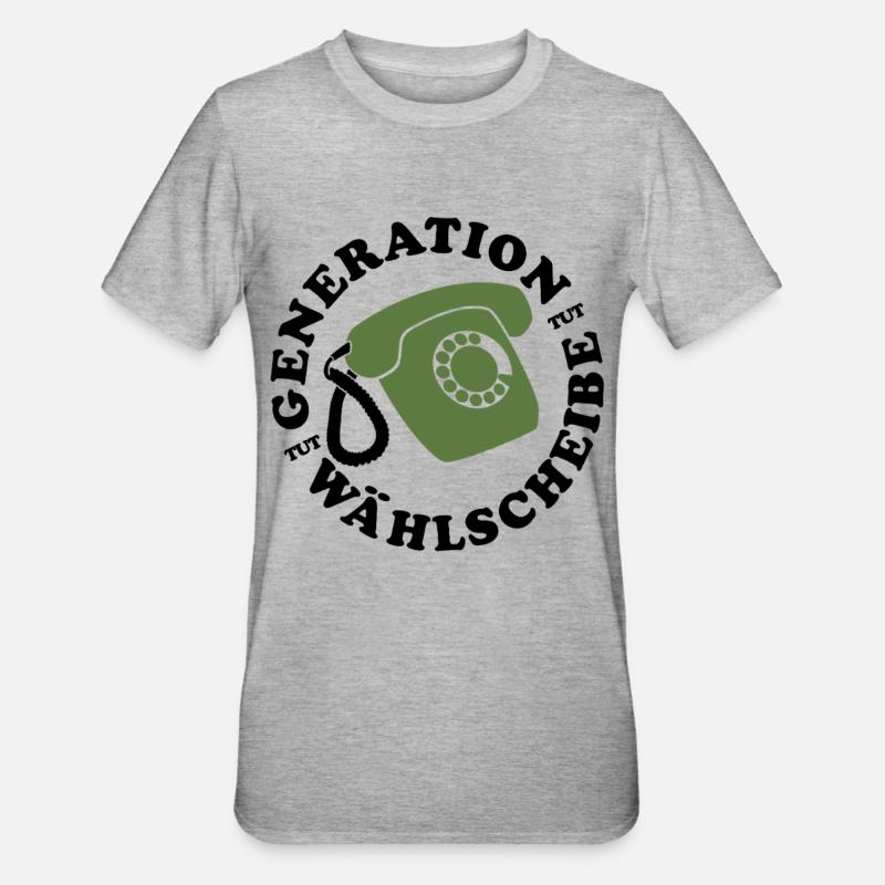 Génération Téléphone Fixe - T-shirt polycoton Unisexe - gris chiné