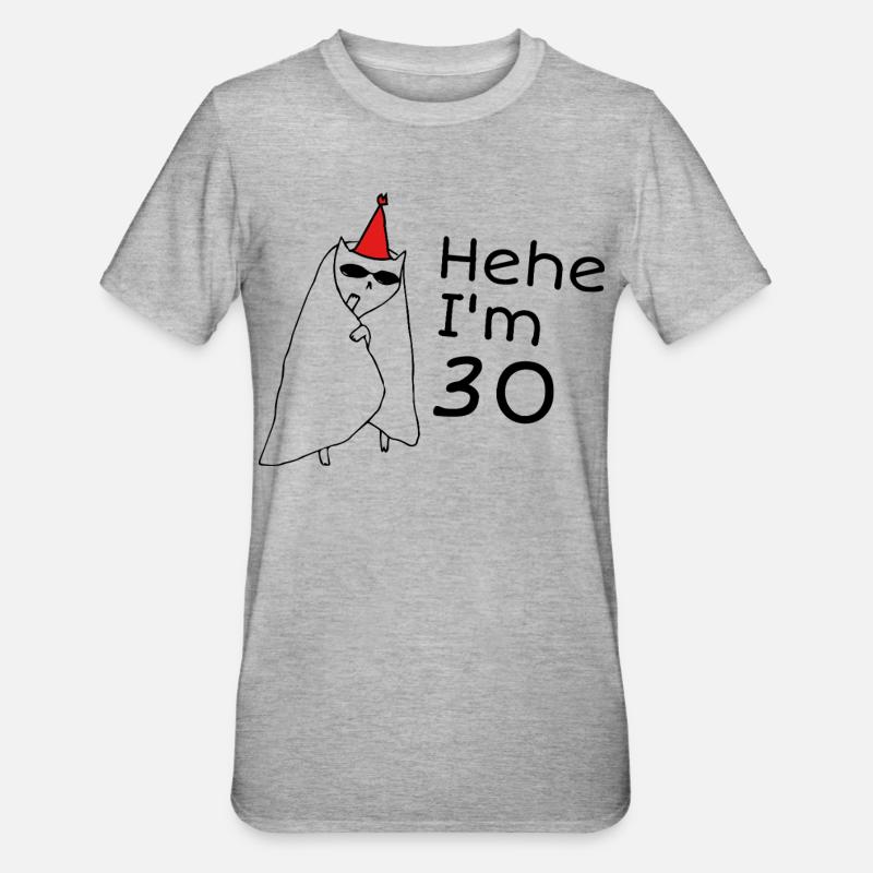 30-jähriges Jubiläumsgeschenk – 30-jähriges Jubiläumsgeschenk - Unisex Polycotton T-Shirt - Grau meliert