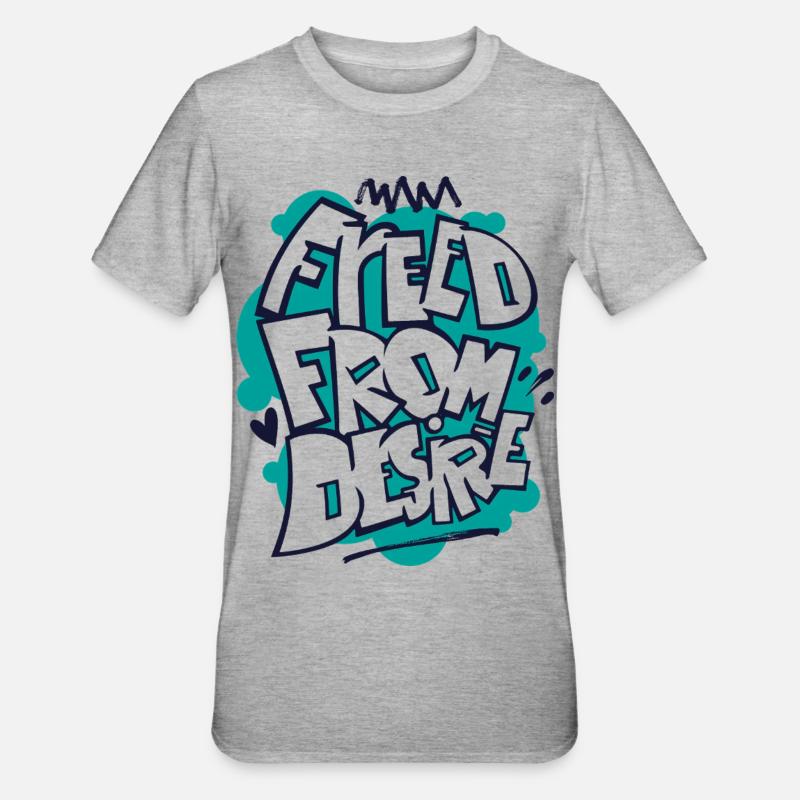 Feed From Desire Graffiti Tee - T-shirt polycoton Unisexe - gris chiné