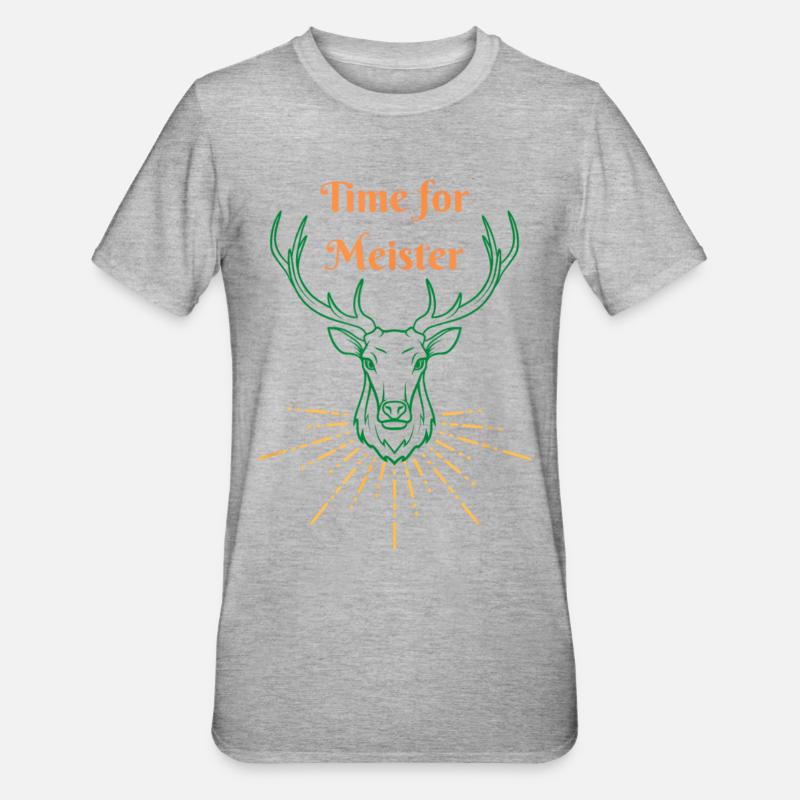 C’est l’heure de Meister Hirsch - T-shirt polycoton Unisexe - gris chiné
