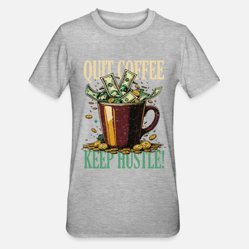 Coffee withdrawal decaffeinated ex-coffee drinker - Unisex Polycotton T-Shirt - heather grey