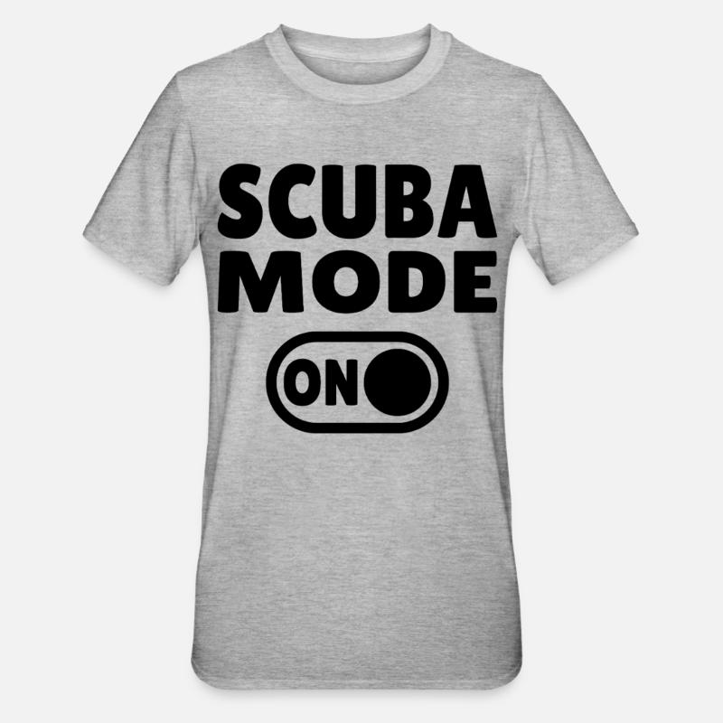 Mode Plongée ACTIVÉ - Plongeur - T-shirt polycoton Unisexe - gris chiné