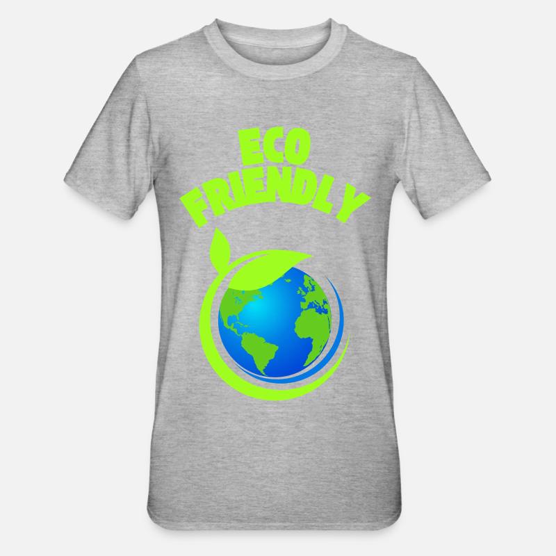 Graphique Éco Leaf Earth - T-shirt polycoton Unisexe - gris chiné