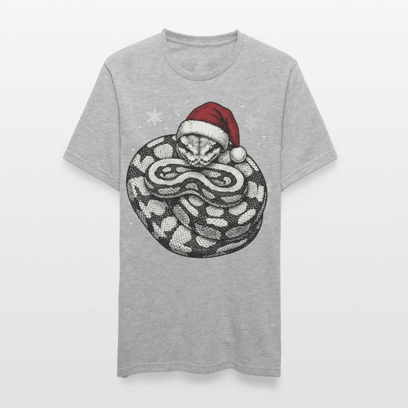 Königspython Weihnachten Ball Python Schlange Unisex Polycotton T-Shirt