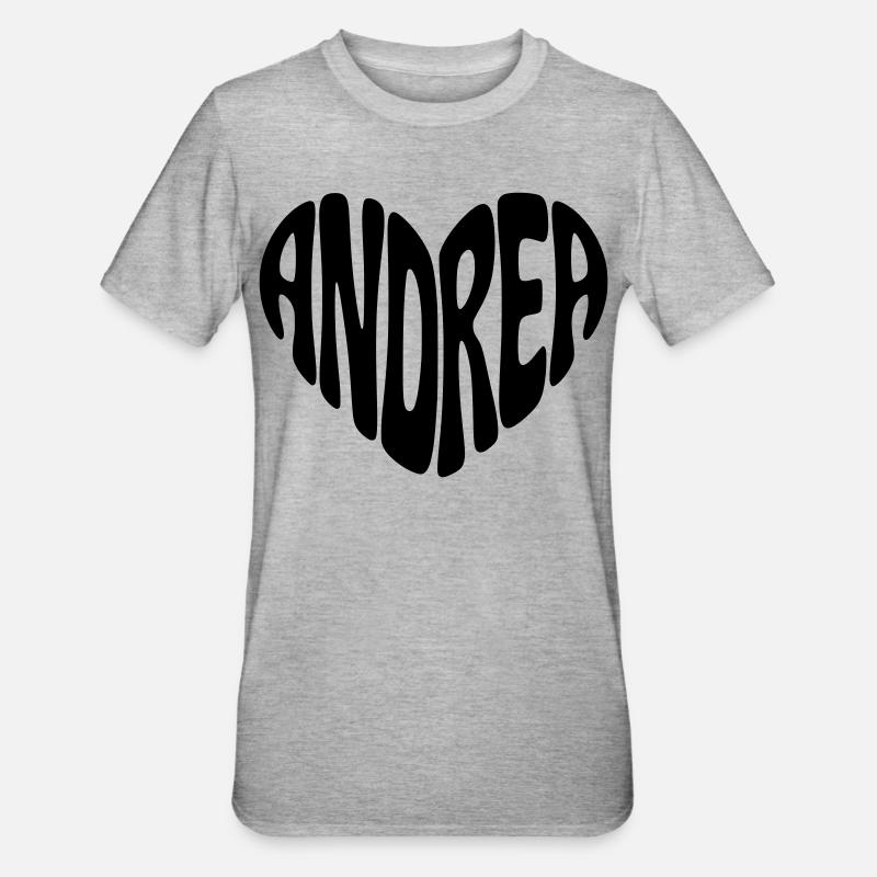 Andrea Herz - T-shirt polycoton Unisexe - gris chiné