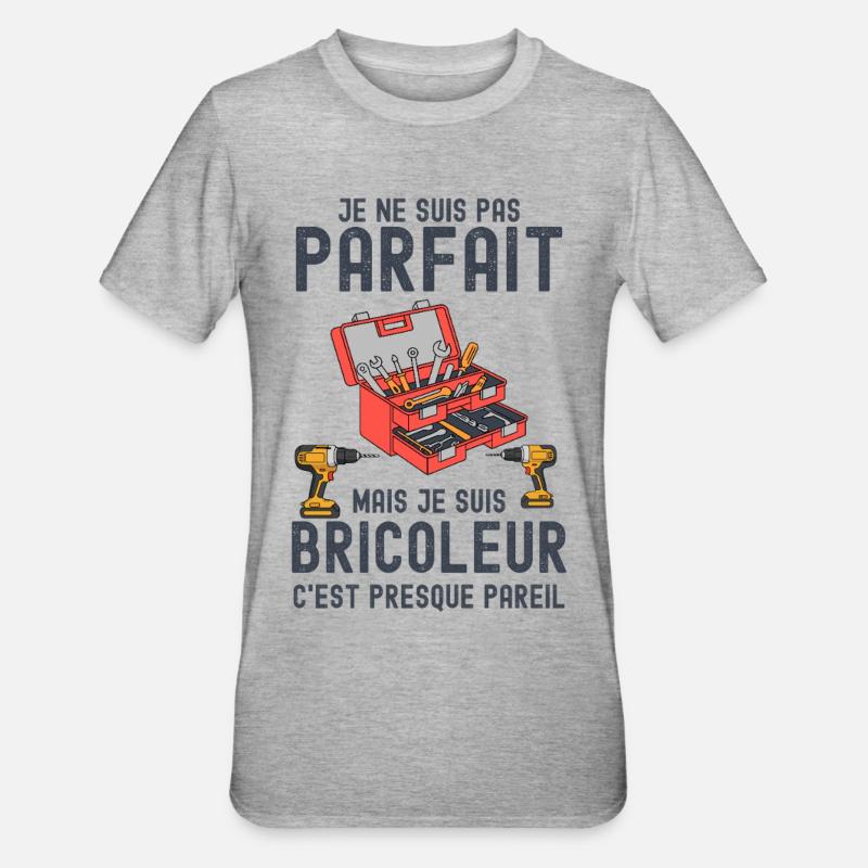 Handwerker nicht perfekt, aber fast - Unisex Polycotton T-Shirt - Grau meliert