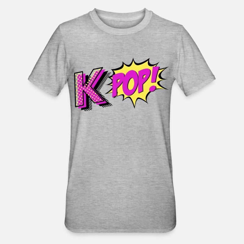 Kpop ! - T-shirt polycoton Unisexe - gris chiné