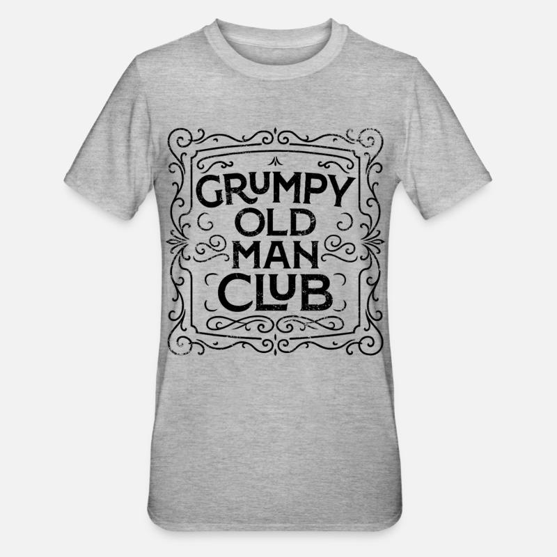 Grumpy Old Man Club - T-shirt polycoton Unisexe - gris chiné