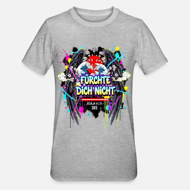 Versets bibliques NE PAS Graffiti - T-shirt polycoton Unisexe - gris chiné