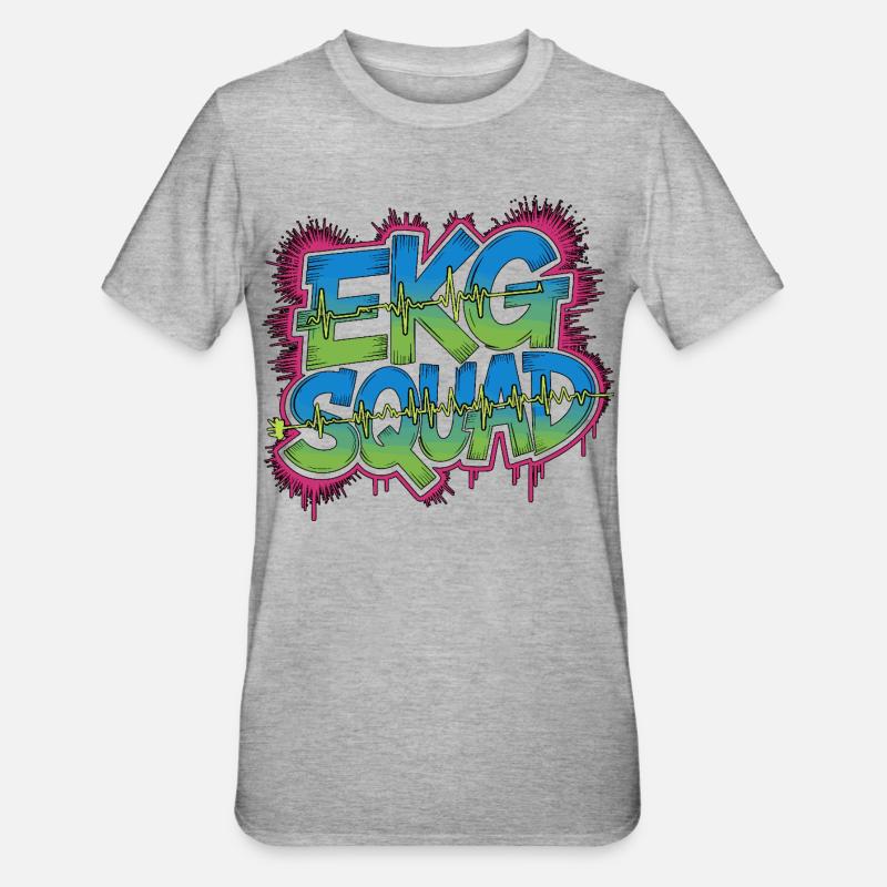 Cardiac Tech EKG Squad Pacemaker Technician - Unisex Polycotton T-Shirt - Grau meliert