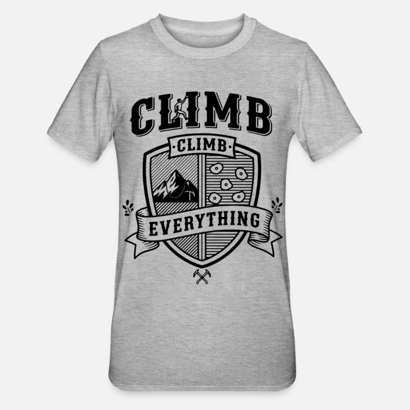 Aventure d’escalade Climb Everything - T-shirt polycoton Unisexe - gris chiné