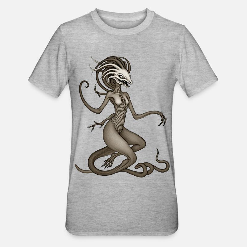 BUG #4 - dark hell - T-shirt polycoton Unisexe - gris chiné