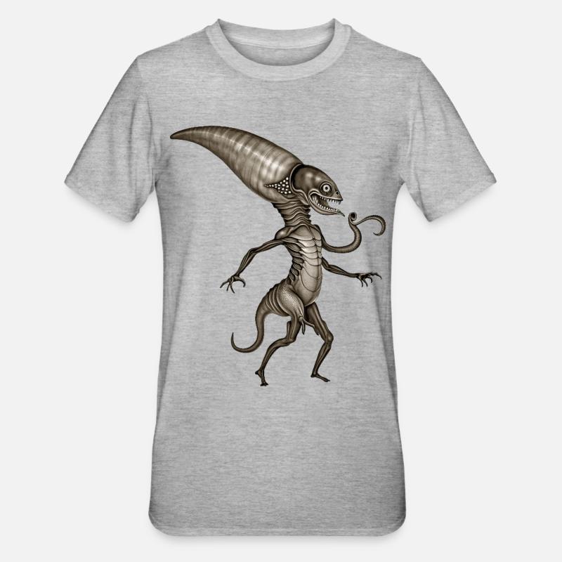BUG #8 - dark hell - Unisex Polycotton T-Shirt - heather grey
