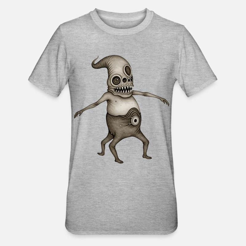 BUG #13 - dark hell - Unisex Polycotton T-Shirt - heather grey