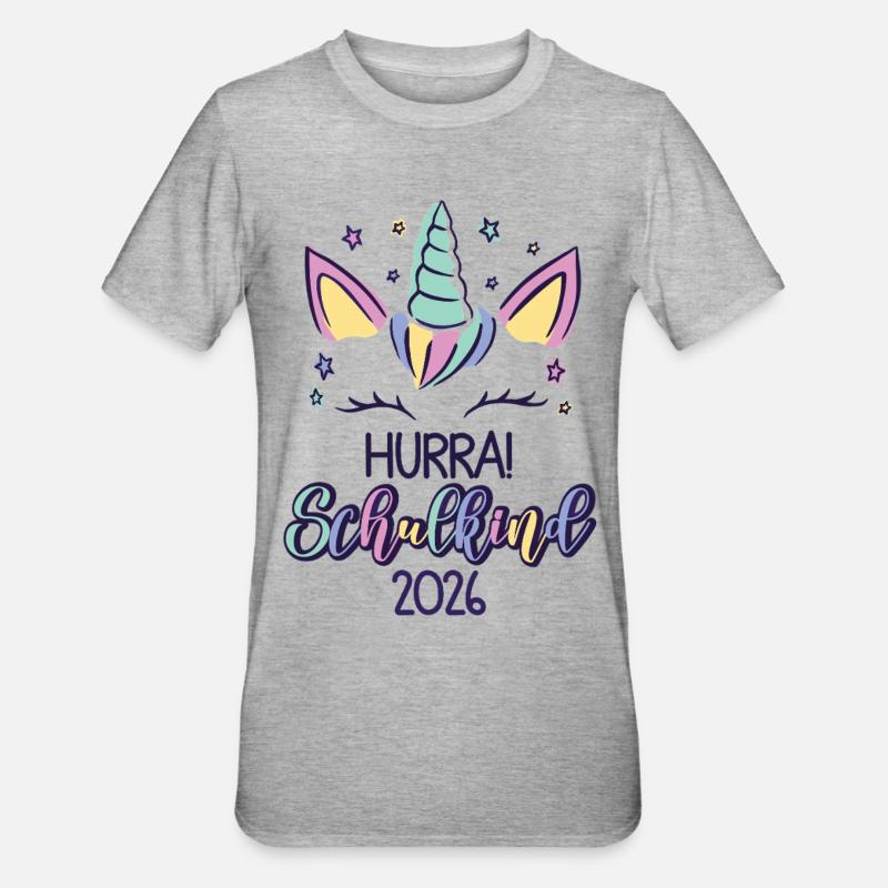 Hourra Écolier 2026 - T-shirt polycoton Unisexe - gris chiné