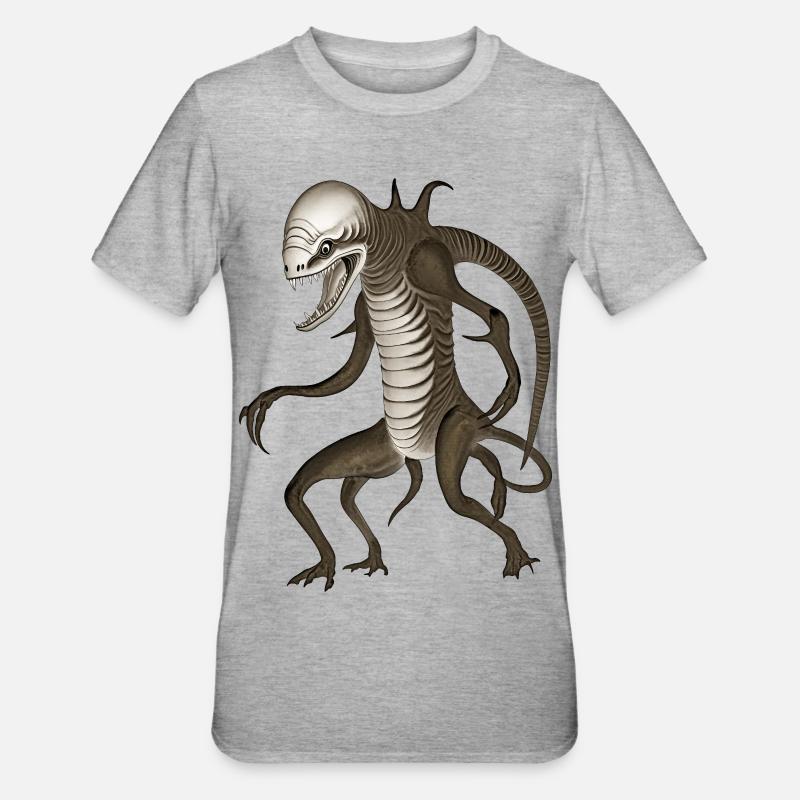 BUG #10 - dark hell - Unisex Polycotton T-Shirt - heather grey