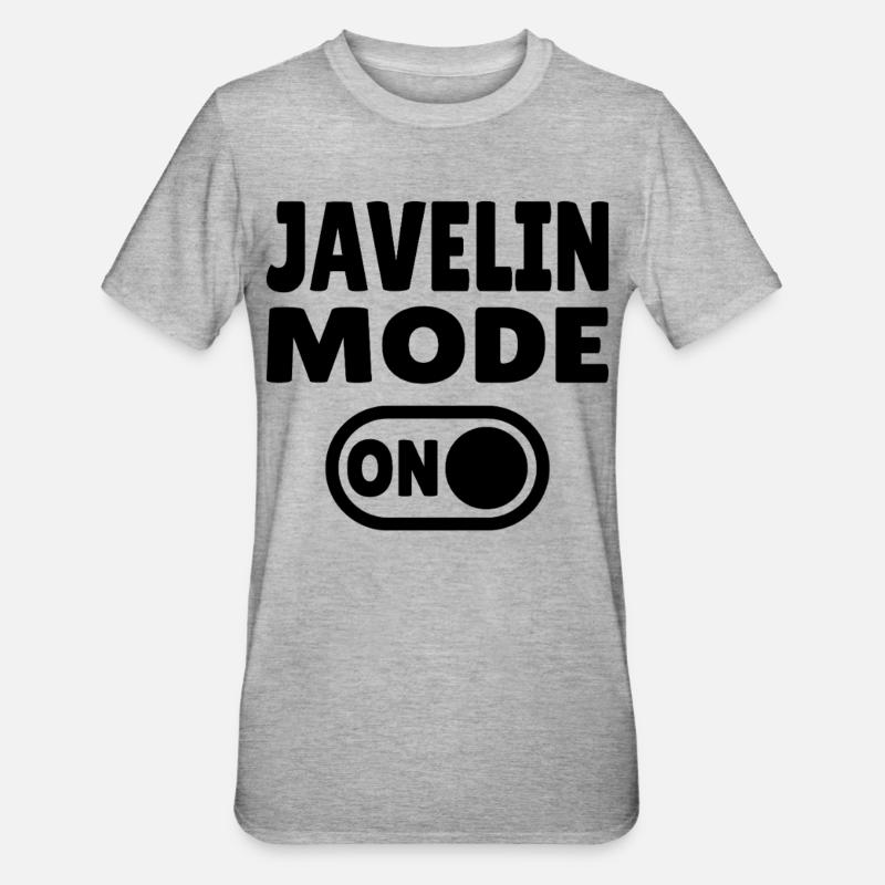 Mode Javelot ACTIVÉ - Lancer de Javelot - T-shirt polycoton Unisexe - gris chiné