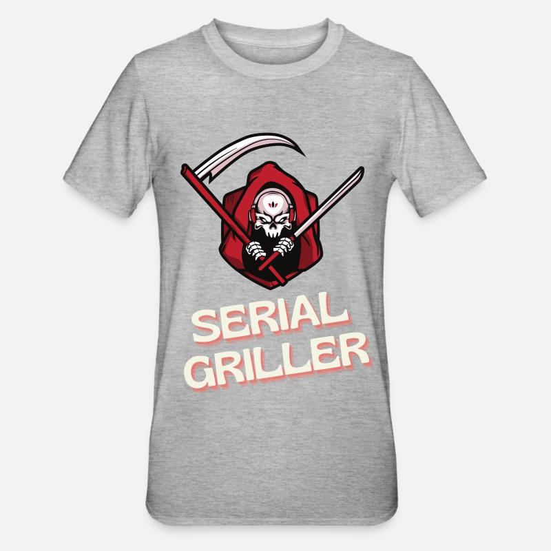 Seriengriller - Unisex Polycotton T-Shirt - Grau meliert
