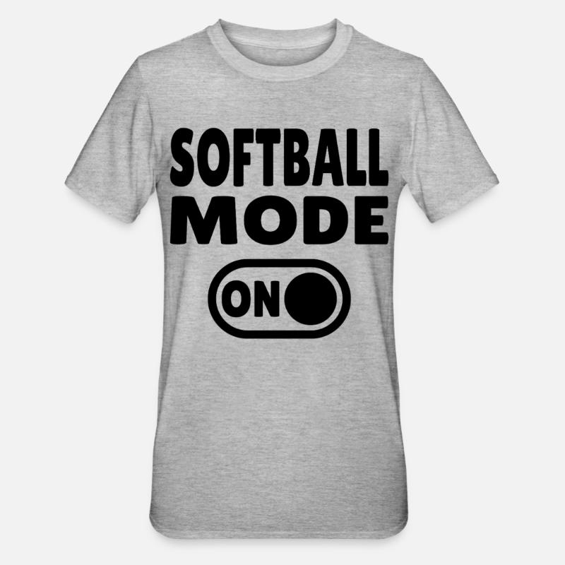 Mode softball activé - T-shirt polycoton Unisexe - gris chiné
