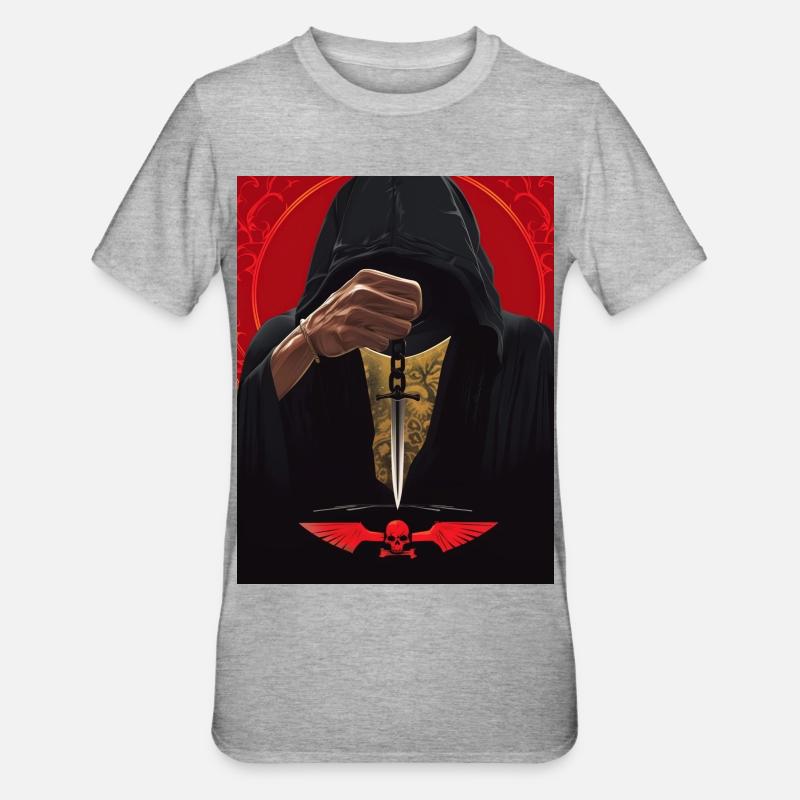 Homme à capuche avec pendule - T-shirt polycoton Unisexe - gris chiné