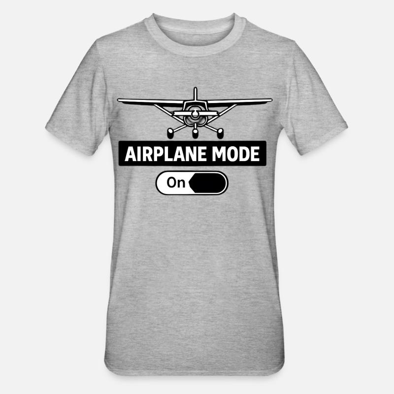 Flugmodus An Airplane Mode On Pilot - Unisex Polycotton T-Shirt - heather grey