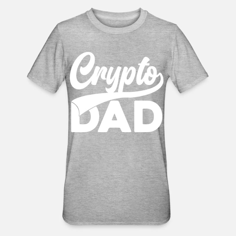 Crypto Dad Script Logo - T-shirt polycoton Unisexe - gris chiné