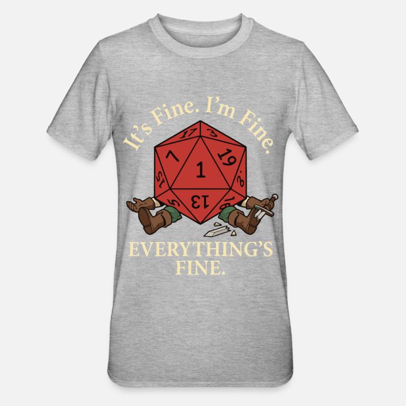 Everything okay! – Critical Failure RPG - Unisex Polycotton T-Shirt - heather grey
