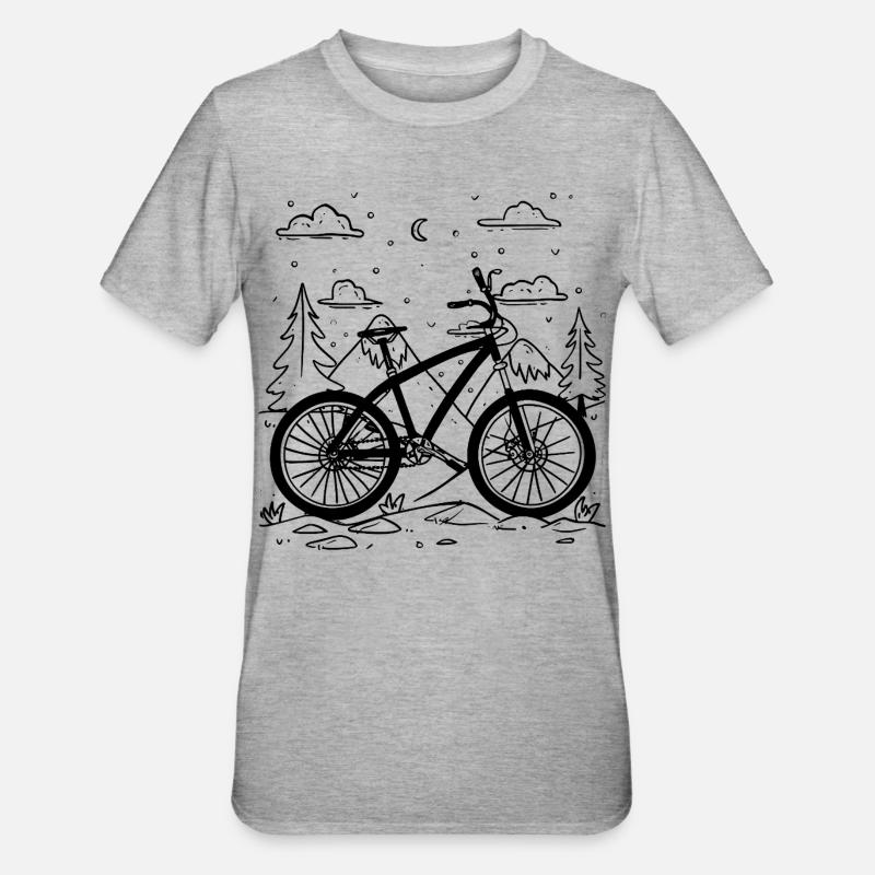 Style de bande dessinée VTT - T-shirt polycoton Unisexe - gris chiné