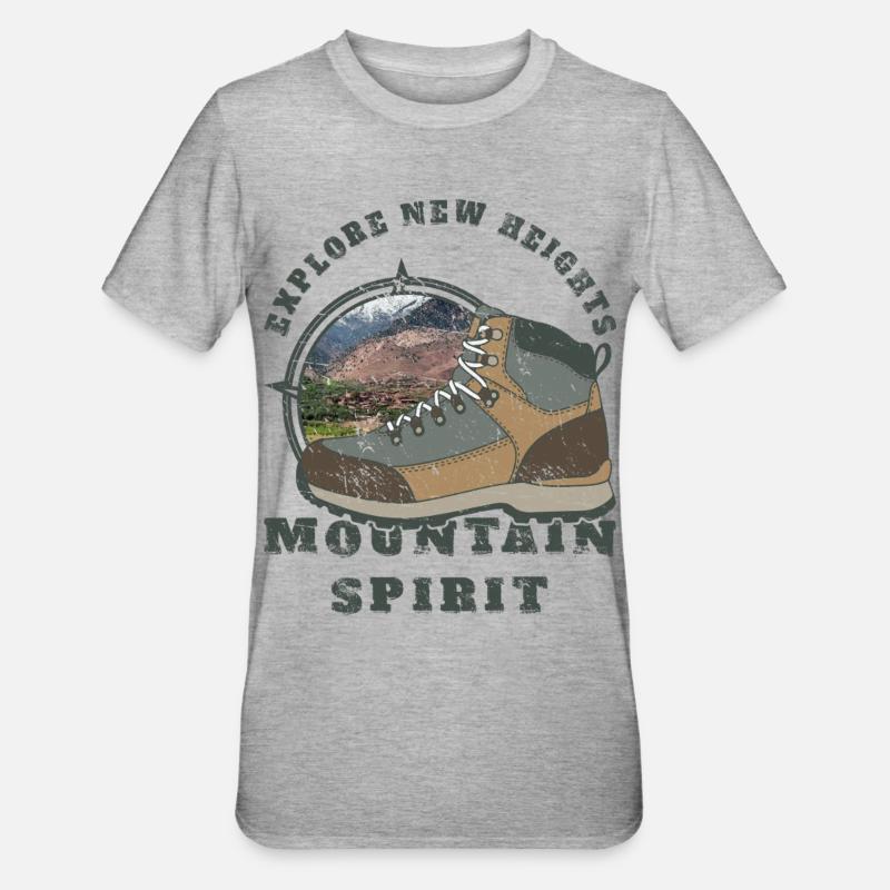 Berg- und Abenteuergeist - Unisex Polycotton T-Shirt - Grau meliert