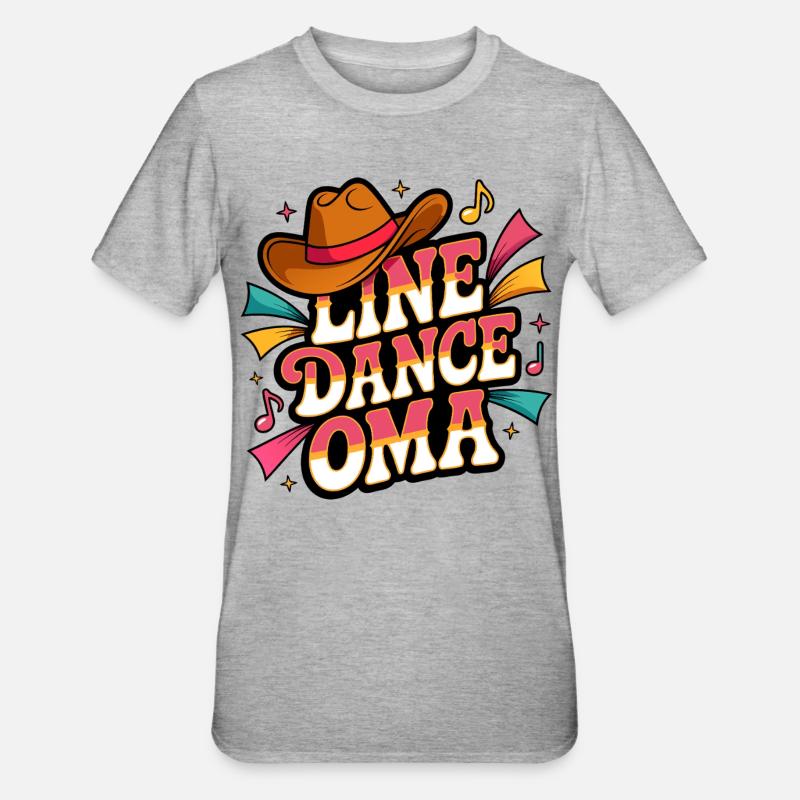 Line Dance Grandma - Unisex Polycotton T-Shirt - heather grey
