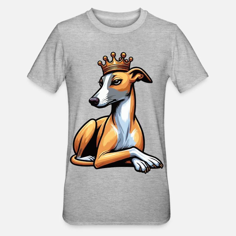 Whippet Greyhound Whippets Propriétaire de lévrier - T-shirt polycoton Unisexe - gris chiné