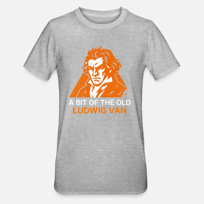 Un peu de l’ancienne camionnette Ludwig - T-shirt polycoton Unisexe - gris chiné