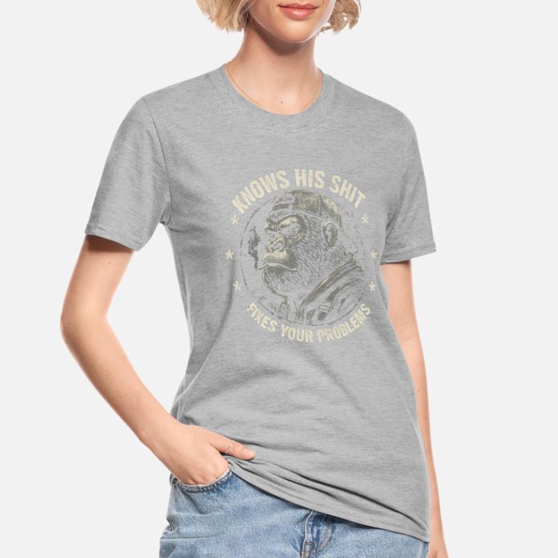 Gorilla Fixer: Problem-Solver Attitude Unisex Polycotton T-Shirt
