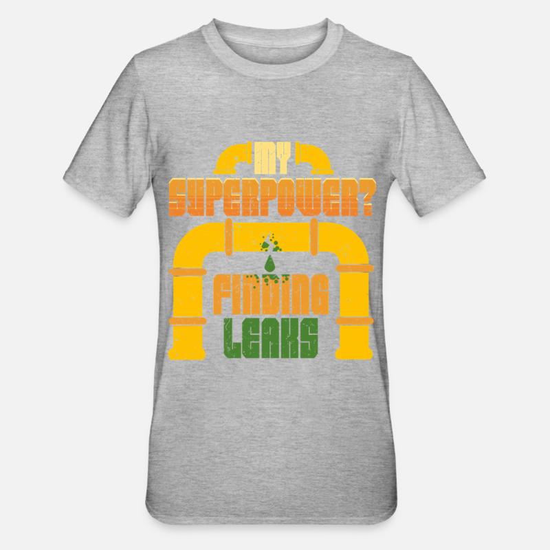 Pipelayer Pipeline Builder Finding Leaks - Unisex Polycotton T-Shirt - heather grey